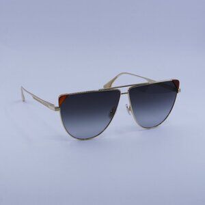 Victoria Beckham VB239S 222 Sunglasses Gold Aviator Frame, Grey Lenses